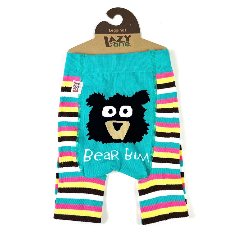 NEW Lazy One Bear Bum Black Bear Leggings